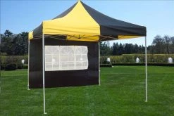 Delta Canopy Pop Up Tents F Model 10'x10' Black Yellow - Pop Up Tent Pro