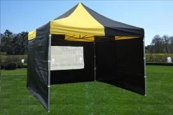 Delta Canopy Pop Up Tents F Model 10'x10' Black Yellow - Pop Up Tent Pro