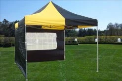 Delta Canopy Pop Up Tents F Model 10'x10' Black Yellow - Pop Up Tent Pro