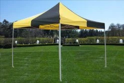 Delta Canopy Pop Up Tents F Model 10'x10' Black Yellow - Pop Up Tent Pro