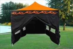 Delta Canopy E Model 10'x20' Orange Flame - Pop Up Tent Pop Up Tents
