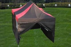 Delta Canopy E Model 10'x15' Black Red - Pop Up Tent