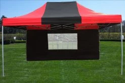 Delta Canopy E Model 10'x15' Black Red - Pop Up Tent