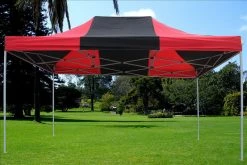 Delta Canopy F Model 10'x15' Black Red - Pop Up Tent Pro