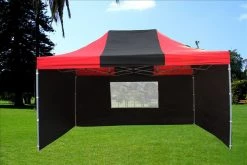 Delta Canopy F Model 10'x15' Black Red - Pop Up Tent Pro