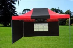 Delta Canopy F Model 10'x15' Black Red - Pop Up Tent Pro