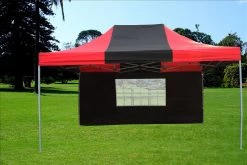 Delta Canopy F Model 10'x15' Black Red - Pop Up Tent Pro