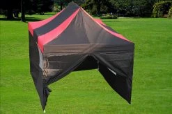 Delta Canopy F Model 10'x15' Black Red - Pop Up Tent Pro