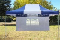 Delta Canopy Pop Up Tents F Model 10'x15' Blue White - Pop Up Tent Pro
