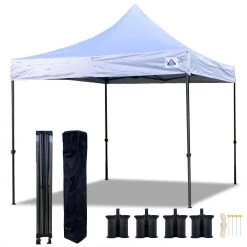 Delta Canopy Pop Up Tents D Model 10'x10' - Pop Up Tent Canopy Shelter Shade With Weight Bags And Storage Bag