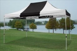 Delta Canopy Pop Up Tents F Model 10'x15' Black White - Pop Up Tent Pro