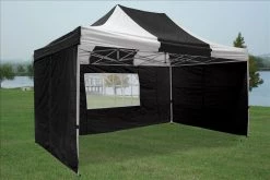 Delta Canopy Pop Up Tents F Model 10'x15' Black White - Pop Up Tent Pro