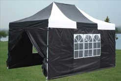 Delta Canopy Pop Up Tents F Model 10'x15' Black White - Pop Up Tent Pro
