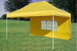 Delta Canopy F Model 10'x15' Yellow - Pop Up Tent Pro