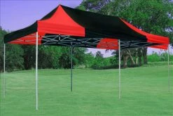 Delta Canopy Pop Up Tents F Model 10'x20' Black Red - Pop Up Tent Pro