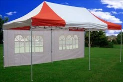 Delta Canopy F Model 10'x20' Red White - Pop Up Tent Pro Pop Up Tents