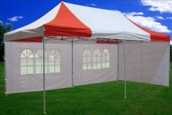 Delta Canopy F Model 10'x20' Red White - Pop Up Tent Pro Pop Up Tents