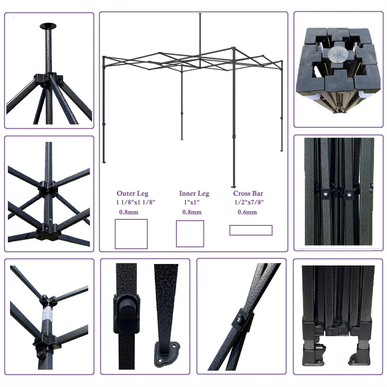 Delta Canopy D/S Model 10'x10' - Pop Up Tent Canopy Shelter Shade With Weight Bags And Storage Bag 10 Delta Canopy D/S Model 10'x10' - Pop Up Tent Canopy Shelter Shade With Weight Bags And Storage Bag