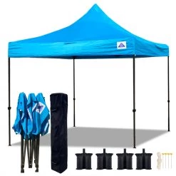 Delta Canopy Pop Up Tents D Model 10'x10' - Pop Up Tent Canopy Shelter Shade With Weight Bags And Storage Bag