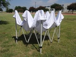 Delta Canopy Fire Retardant Tents F Model 10'x10' White - Fire Retardant Pop Up Tent Pro
