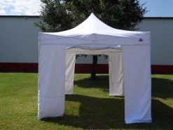 Delta Canopy Fire Retardant Tents F Model 10'x10' White - Fire Retardant Pop Up Tent Pro