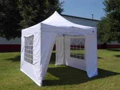 Delta Canopy Fire Retardant Tents F Model 10'x10' White - Fire Retardant Pop Up Tent Pro
