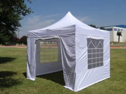 Delta Canopy Fire Retardant Tents F Model 10'x10' White - Fire Retardant Pop Up Tent Pro