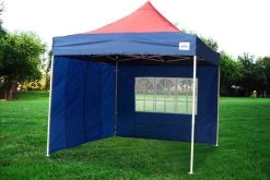 Delta Canopy F Model 10'x10' Red Navy Blue - Pop Up Tent Pro Pop Up Tents