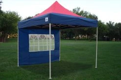 Delta Canopy F Model 10'x10' Red Navy Blue - Pop Up Tent Pro Pop Up Tents
