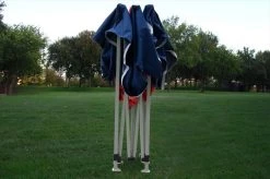 Delta Canopy F Model 10'x10' Red Navy Blue - Pop Up Tent Pro Pop Up Tents