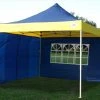 Delta Canopy F Model 10'x10' Navy Blue/Yellow - Pop Up Tent Pro Pop Up Tents