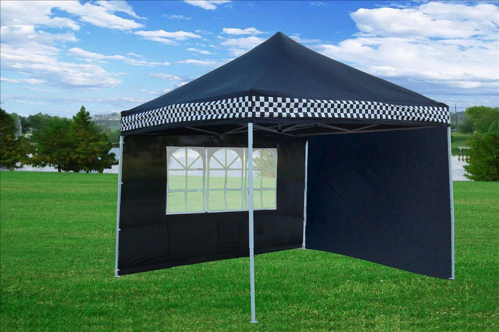 Delta Canopy F Model 10'x10' Black Checker - Pop Up Tent Pro Pop Up Tents 1 Delta Canopy F Model 10'x10' Black Checker - Pop Up Tent Pro Pop Up Tents