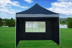 Delta Canopy F Model 10'x10' Black Checker - Pop Up Tent Pro Pop Up Tents
