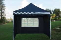 Delta Canopy Pop Up Tents E Model 10'x10' Black Checker - Pop Up Tent