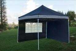 Delta Canopy Pop Up Tents E Model 10'x10' Black Checker - Pop Up Tent