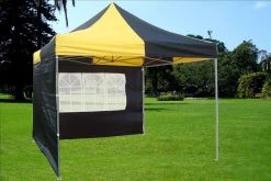 Delta Canopy E Model 10'x10' Black Yellow - Pop Up Tent Pop Up Tents