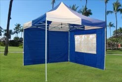 Delta Canopy Pop Up Tents E Model 10'x10' Blue White - Pop Up Tent