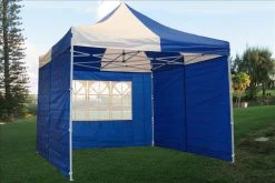Delta Canopy F Model 10'x10' Blue White - Pop Up Tent Pro Pop Up Tents