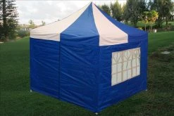 Delta Canopy F Model 10'x10' Blue White - Pop Up Tent Pro Pop Up Tents