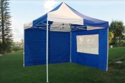 Delta Canopy F Model 10'x10' Blue White - Pop Up Tent Pro Pop Up Tents