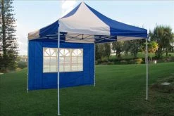 Delta Canopy F Model 10'x10' Blue White - Pop Up Tent Pro Pop Up Tents