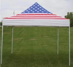 Delta Canopy E Model 10'x10' American Flag - Pop Up Tent
