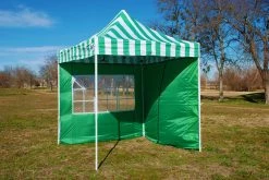 Delta Canopy E Model 10'x10' Green Stripe - Pop Up Tent
