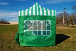 Delta Canopy E Model 10'x10' Green Stripe - Pop Up Tent