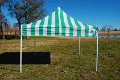 Delta Canopy F Model 10'x10' Green Stripe - Pop Up Tent Pro Pop Up Tents