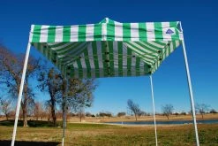 Delta Canopy F Model 10'x10' Green Stripe - Pop Up Tent Pro Pop Up Tents