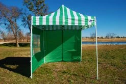 Delta Canopy F Model 10'x10' Green Stripe - Pop Up Tent Pro Pop Up Tents