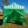 Delta Canopy F Model 10'x10' Green Stripe - Pop Up Tent Pro Pop Up Tents