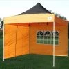 Delta Canopy F Model 10'x10' Black Orange - Pop Up Tent Pro Pop Up Tents