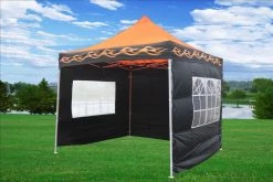 Delta Canopy E Model 10'x10' Orange Flame - Pop Up Tent Pop Up Tents